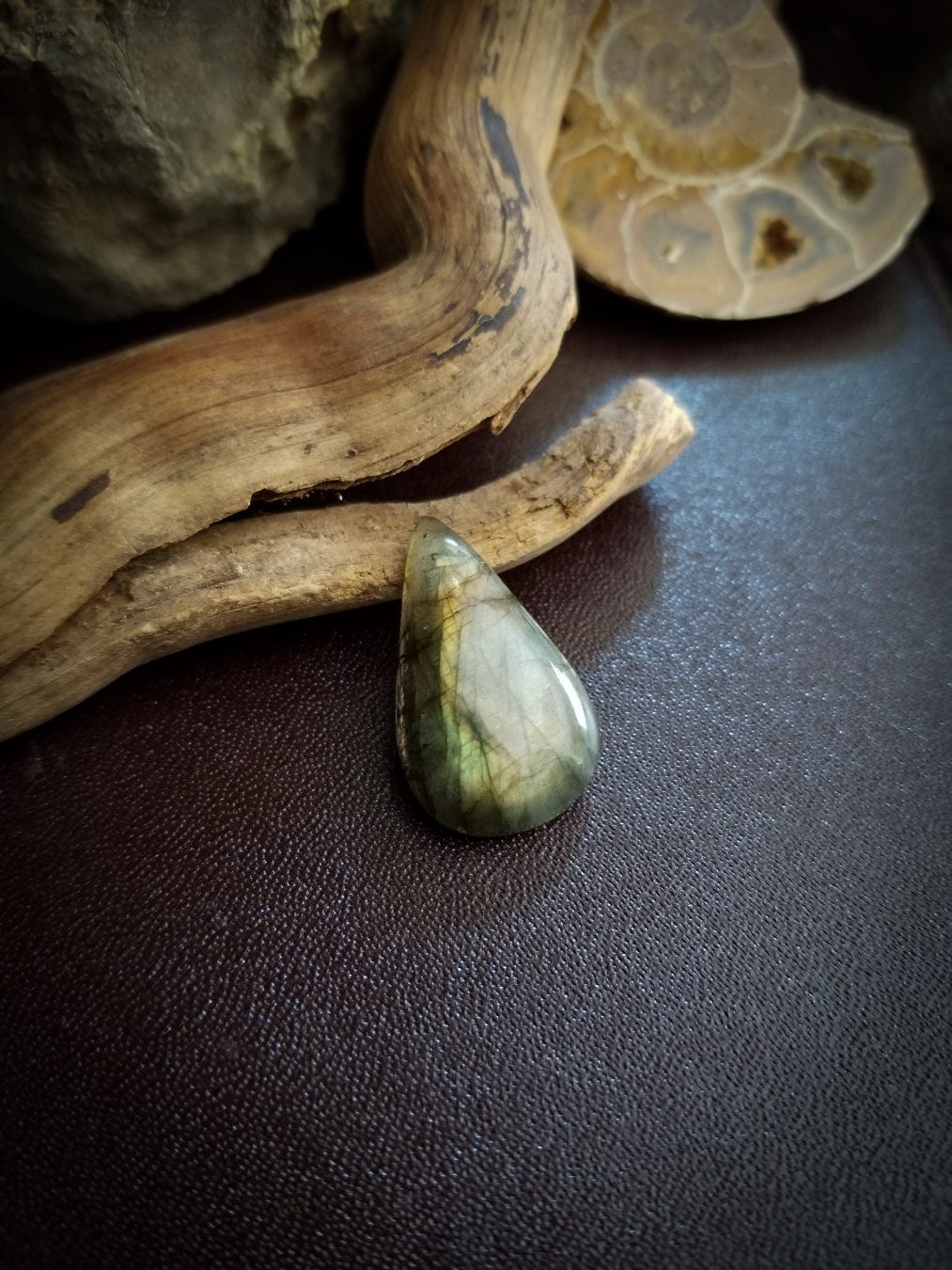 Labradorite Teardrop Cabachon
