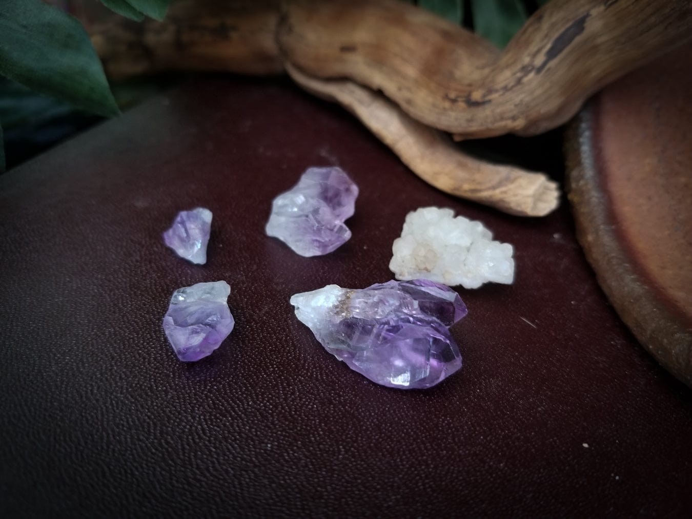 7 Smooth tube banded agate stone beads. Colors - red, white, and black bands.